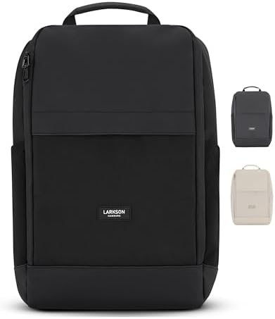 31rejj56kil. ac .jpg LARKSON Laptop Rucksack Herren & Damen Schwarz - Notebook Backpack für Business- und Reisegebrauch - 16 Zoll Wasserabwei