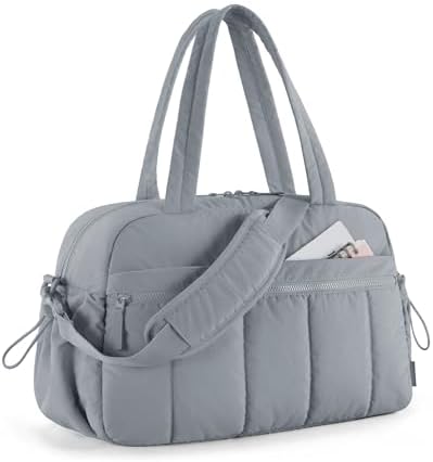 31uldt2xbcl. ac 2.jpg Bagsmart Puffer Reisetasche Damen 24L Wasserabweisend Travel Bag Fitness Kamel