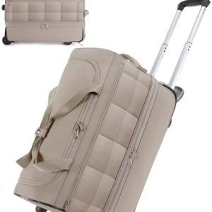 Bagsmart 40L Trolley Reisetasche IATA Sporttasche Weichgepäck Kamel