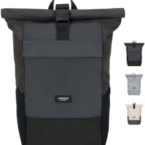 LARKSON Rucksack Damen & Herren - No 4 - Rolltop Backpack mit Laptopfach - Universell einsetzbar, perfect für Arbeit und