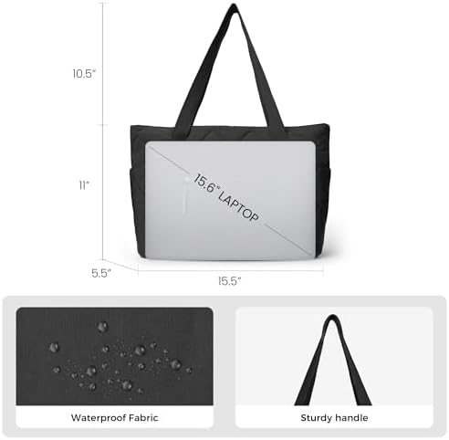 31vmnb7svtl. ac .jpg Befen Puffer Tote Bag Damen Groß Handtasche Sporttasche Tragbare Laptoptasche 15,6 Zoll mit Reißverschluss für Reisen, S