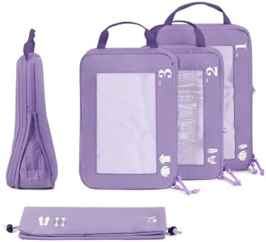 31wtq2trsml. ac .jpg ECOHUB 5 Teilige Kompression Koffer Organizer Set für Reiseglobalrecyclemax