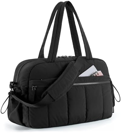 31xz39g1qil. ac 2.jpg Bagsmart Puffer Reisetasche Damen 24L Wasserabweisend Travel Bag Fitness Kamel