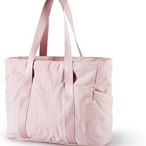 Bagsmart Damen Wasserdichte Einkaufstasche für Arbeit und Reisen mit vielen Taschen