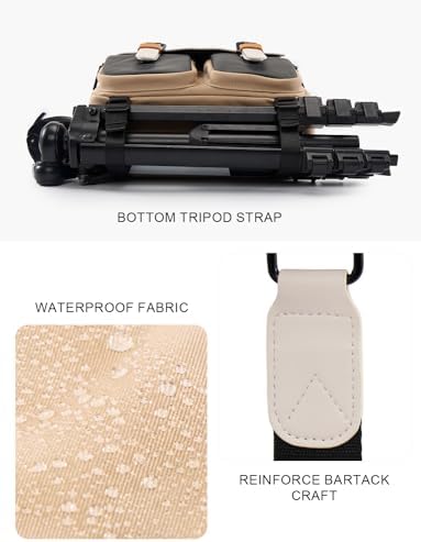 41 iiew 4fl. ac .jpg Cwatcun Wasserdichte Kameratasche für Spiegelreflex und Kompaktkamera Cwatcun Vintage Kamera Messenger Tasche für System