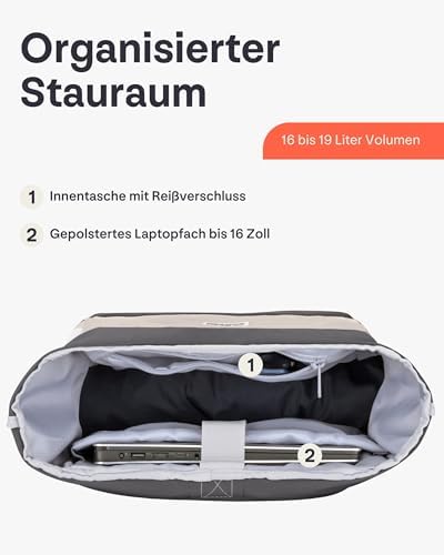 41 npqxxqsl. ac .jpg Johnny Urban Rucksack Damen und Herren - Allen Medium - Wasserabweisend - Mit Laptopfach für Uni, Fahrrad und Business -