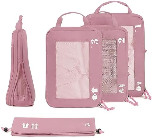 41 oknjpg1l. ac .jpg ECOHUB 5 Teilige Kompression Koffer Organizer Set für Reiseglobalrecyclemax