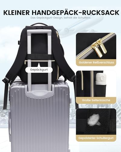 41 rxzvn83l. ac .jpg LOVEVOOK Ryanair Handgepäck für Damen Herren | Carry On Tasche 40x30x20cm | Eurowings Wizz Cabine Richtung | Laptop Komp