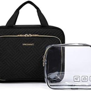 Bagsmart Kulturtasche Damen Reisezug Aufhängung Females Make-up Groß Schwarz