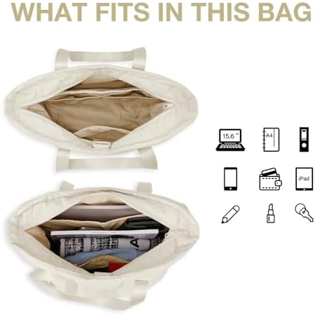 41 f9 as2hl. ac .jpg Bagsmart Damen Wasserdichte Einkaufstasche für Arbeit und Reisen mit vielen Taschen