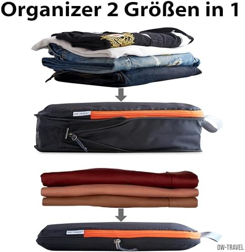 41 j47y7nul. ac .jpg OW-Travel Koffer Kompression Packwürfel für Reiseurlaub und Business Reisen. 4stückiger Koffer Organizer. Reisetasche Ko