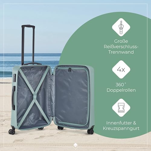 410fktpfl. ac .jpg Travelite Beautycase Hartschale Handgepäck, 36 cm, 17 Liter - Kosmetikkoffer mit Organizer- und Aufsteckfunktion für Rei