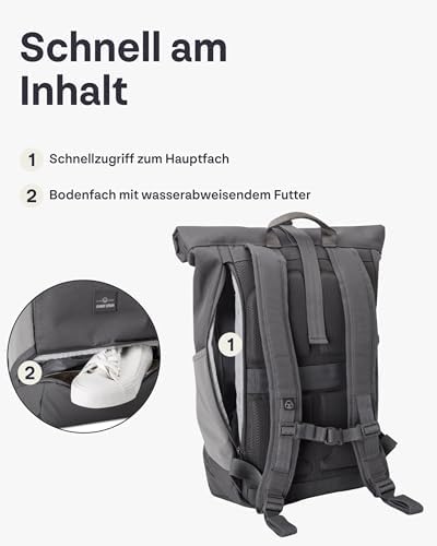 410gnez4dnl. ac .jpg Johnny Urban Rucksack Damen und Herren - Allen Medium - Wasserabweisend - Mit Laptopfach für Uni, Fahrrad und Business -