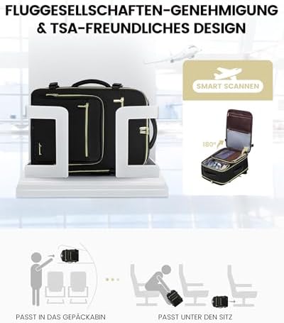 410nux524l. ac .jpg LARGE LOVEVOOK Rucksack Handgepäck Flugzeug, Reiserucksack Damen, 45x36x20 L Laptop 17 Zoll, Beige