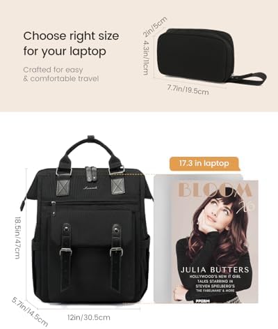 410kgn8em0l. ac .jpg LOVEVOOK Damen Wasserdicht Schulrucksack Schwarzujetzt shoppen! OEKO-TEX STANDARD 100