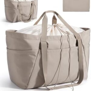 Bagsmart Reisetasche Damen Faltbar & Ausdehnbare Handgepäck Tasche, Grosses Kamel-Modell für Reise und Shopping