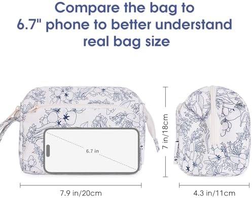 410v1cts9yl. ac 1.jpg Narwey Minzgrün Kulturtasche Damen Reise Make-up-Tasche Weit Offene Tasche Kosmetiktasche