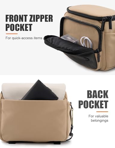 4113kdqiqkl. ac .jpg Cwatcun Wasserdichte Kameratasche für Spiegelreflex und Kompaktkamera Cwatcun Vintage Kamera Messenger Tasche für System