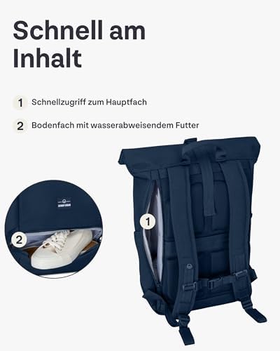 411w2fnx8nl. ac .jpg Johnny Urban Rucksack Damen und Herren - Allen Medium - Wasserabweisend - Mit Laptopfach für Uni, Fahrrad und Business -
