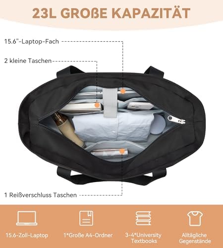 411xfpxchql. ac .jpg KALIDI FANCY FOREST Groß Mit 15,6 Zoll Laptopfach Handtasche FüR Arbeit Uni Reisen