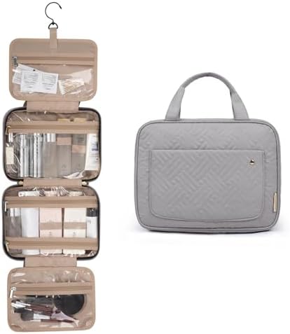 411ls ljypl. ac 1.jpg BagSmart Kulturbeutel Damen, Kulturtasche zum Aufhängen, Transparent für Makeup und Toilettenartikel, ideal für Reisen