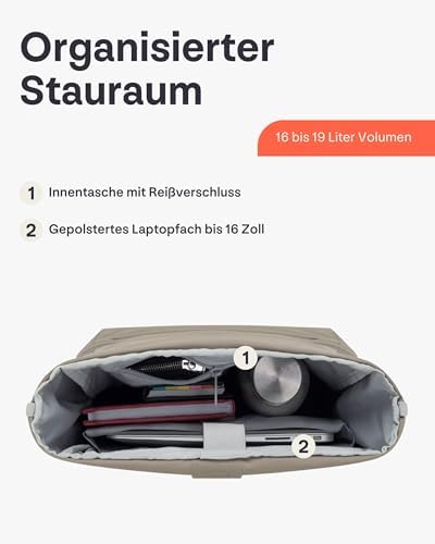 411tpk5mdhl. ac .jpg Johnny Urban Rucksack Damen und Herren - Allen Medium - Wasserabweisend - Mit Laptopfach für Uni, Fahrrad und Business -