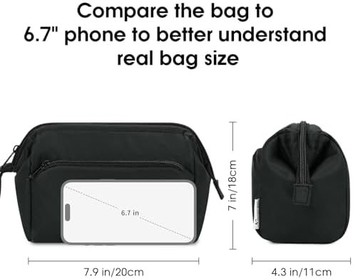 4138ivaj9l. ac 1.jpg Narwey Minzgrün Kulturtasche Damen Reise Make-up-Tasche Weit Offene Tasche Kosmetiktasche