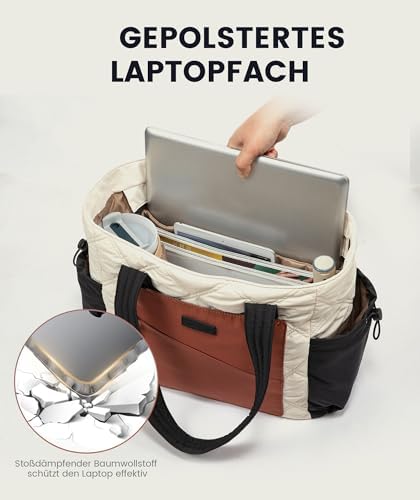 413t 3tnwl. ac .jpg LOVEVOOK Große Arbeitstasche für Damen mit Laptoptasche und Bürotasche OEKO-TEX STANDARD 100 Reise-Re Modelo LOVEVOOK Le
