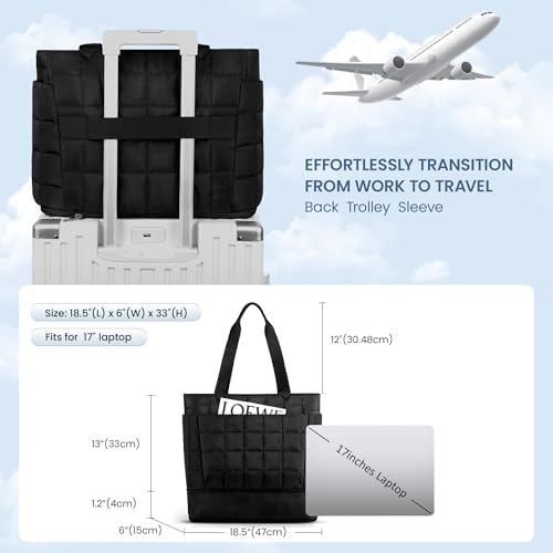 413ihsm7r6l. ac .jpg Befen Puffer Tote Bag Damen Groß Handtasche Sporttasche Tragbare Laptoptasche 15,6 Zoll mit Reißverschluss für Reisen, S