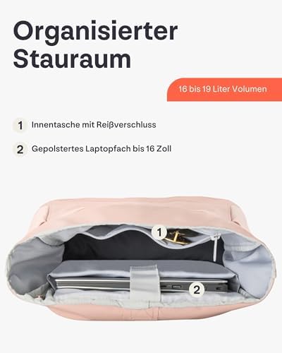 413ongxblil. ac .jpg Johnny Urban Rucksack Damen und Herren - Allen Medium - Wasserabweisend - Mit Laptopfach für Uni, Fahrrad und Business -