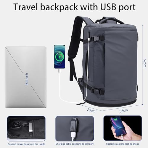 41439jxjsl. ac .jpg HOMIEE Reiserucksack 40L Herren Wasserdicht Laptoprucksack Kabinenrucksack Trip Weekender Trip Camping