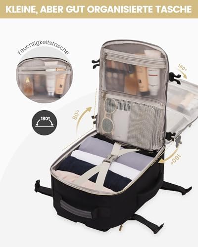 414aeltnjnl. ac .jpg LOVEVOOK Ryanair Handgepäck für Damen Herren | Carry On Tasche 40x30x20cm | Eurowings Wizz Cabine Richtung | Laptop Komp