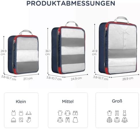 414zh6u ctl. ac .jpg Cipway Kompression Koffer Organizer Set für Reiseorganizer