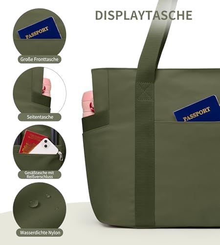414dye g8il. ac .jpg KALIDI FANCY FOREST Groß Mit 15,6 Zoll Laptopfach Handtasche FüR Arbeit Uni Reisen