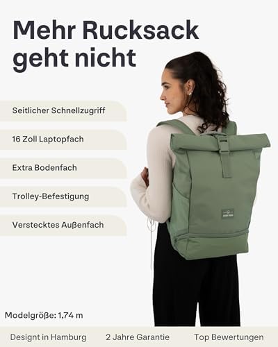 415gsd3y12l. ac .jpg Johnny Urban Rucksack Damen und Herren - Allen Medium - Wasserabweisend - Mit Laptopfach für Uni, Fahrrad und Business -