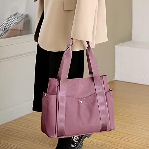 415peoebq7l. ac .jpg JIANLINST Schwarz Lässige Schultertasche Damen Handtasche Multi-Pocket Tote Henkeltasche Shopper