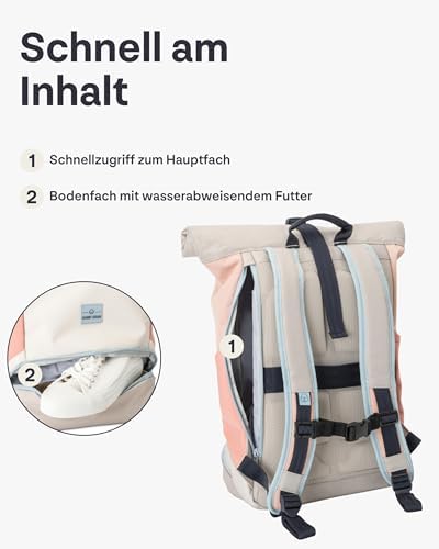416fr6s5mtl. ac .jpg Johnny Urban Rucksack Damen und Herren - Allen Medium - Wasserabweisend - Mit Laptopfach für Uni, Fahrrad und Business -