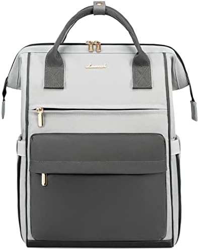 416b6lc1 l. ac .jpg LVOOK Rucksack Damen 15,6 Zoll Laptop Schulrucksack Wasserdicht mit USB & Laptopfach, ideal für Arbeit, Schule & Uni, Re