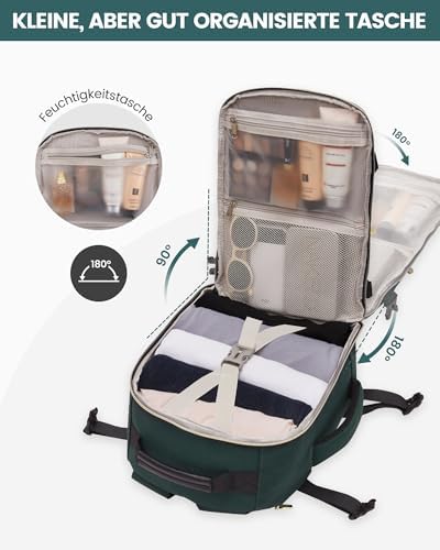 416kauxxlql. ac .jpg LOVEVOOK Ryanair Handgepäck für Damen Herren | Carry On Tasche 40x30x20cm | Eurowings Wizz Cabine Richtung | Laptop Komp