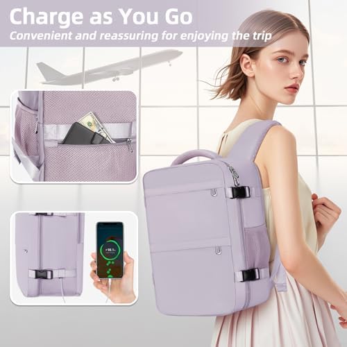 416l8msikxl. ac .jpg Cmezevi Reiserucksack 20L für Business und Reisen - Beige