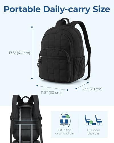 417qiosml. ac 1.jpg Bagsmart Laptop Rucksack für Frauen Schwarz Reiserucksack Schulrucksack Teenager