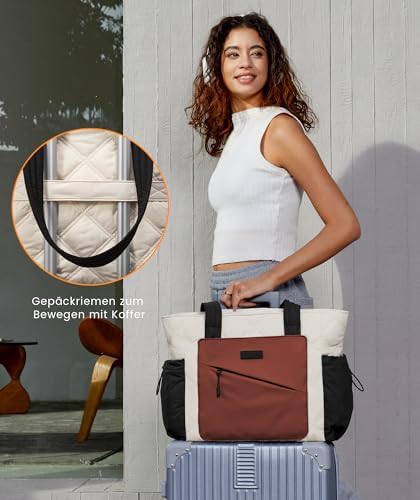 418e1yjwnhl. ac .jpg LOVEVOOK Große Arbeitstasche für Damen mit Laptoptasche und Bürotasche OEKO-TEX STANDARD 100 Reise-Re Modelo LOVEVOOK Le