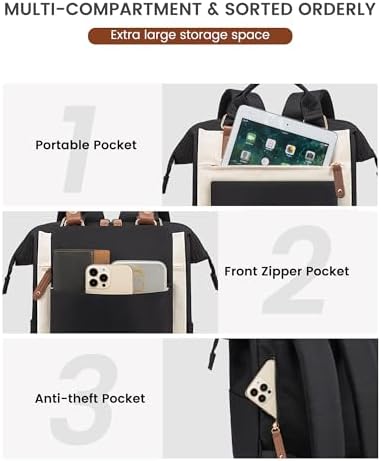 418z3sveaql. ac .jpg LOVEVOOK Damen Wasserdicht Schulrucksack Schwarzujetzt shoppen! OEKO-TEX STANDARD 100