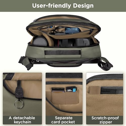 4199eqc7r3l. ac .jpg DSLR Kameratasche wasserdicht mit Stativhalterung Umhängetasche für Fotografen (Schwarz)