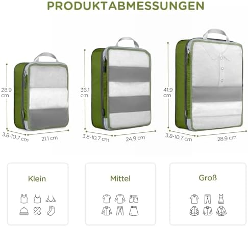 419mywkbvll. ac .jpg Cipway Kompression Koffer Organizer Set für Reiseorganizer