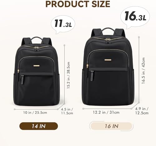 419wgvluk6l. ac .jpg GOLF QUALITY Damen Schultasche Laptop Rucksack 14 Zoll für Schule und Arbeit mit>Notebookfach 11.3 L Reisegeeignet