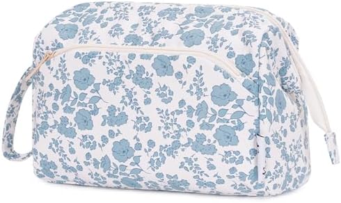 41a9gdvpll. ac 1.jpg Narwey Minzgrün Kulturtasche Damen Reise Make-up-Tasche Weit Offene Tasche Kosmetiktasche