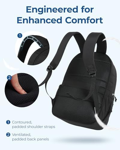 41atobqvdhl. ac 1.jpg Bagsmart Laptop Rucksack für Frauen Schwarz Reiserucksack Schulrucksack Teenager