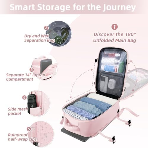 41alqtzk3rl. ac .jpg Cmezevi Reiserucksack 20L für Business und Reisen - Beige