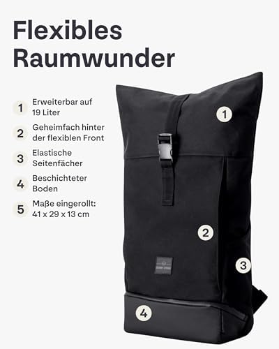 41asxpewwl. ac .jpg Johnny Urban Rucksack Damen und Herren - Allen Medium - Wasserabweisend - Mit Laptopfach für Uni, Fahrrad und Business -